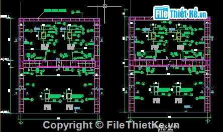 Bản vẽ,nhà 3 tầng,nhà kích thước 3 x 5m,nhà kích thước 6 x 5m,nhà